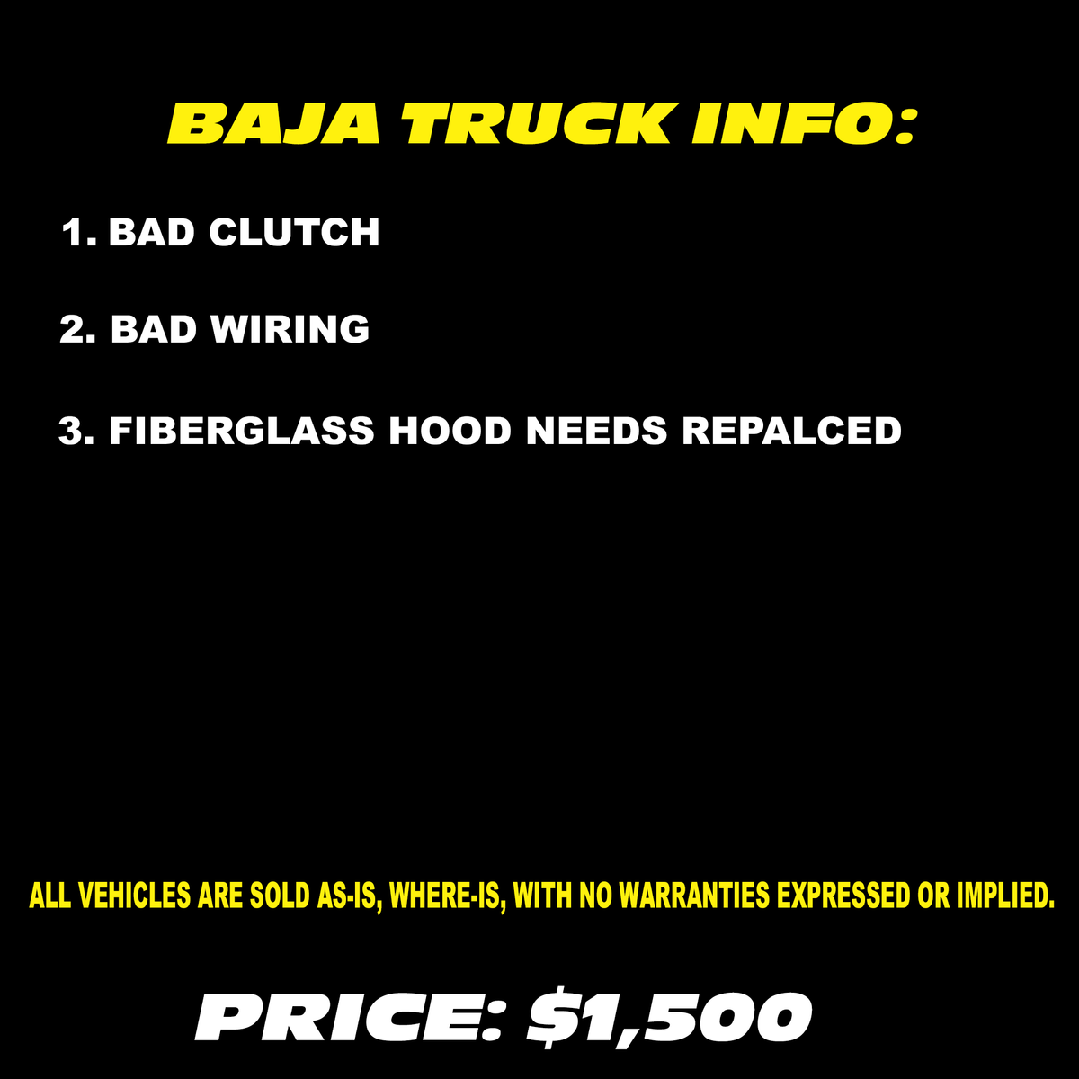 BAJA TRUCK FORD RANGER | DEPOSIT ONLY