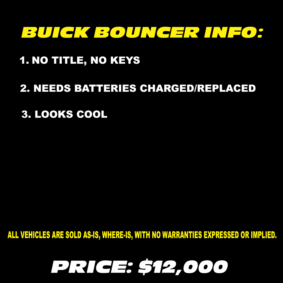 1975 BUICK BOUNCER | DEPOSIT ONLY