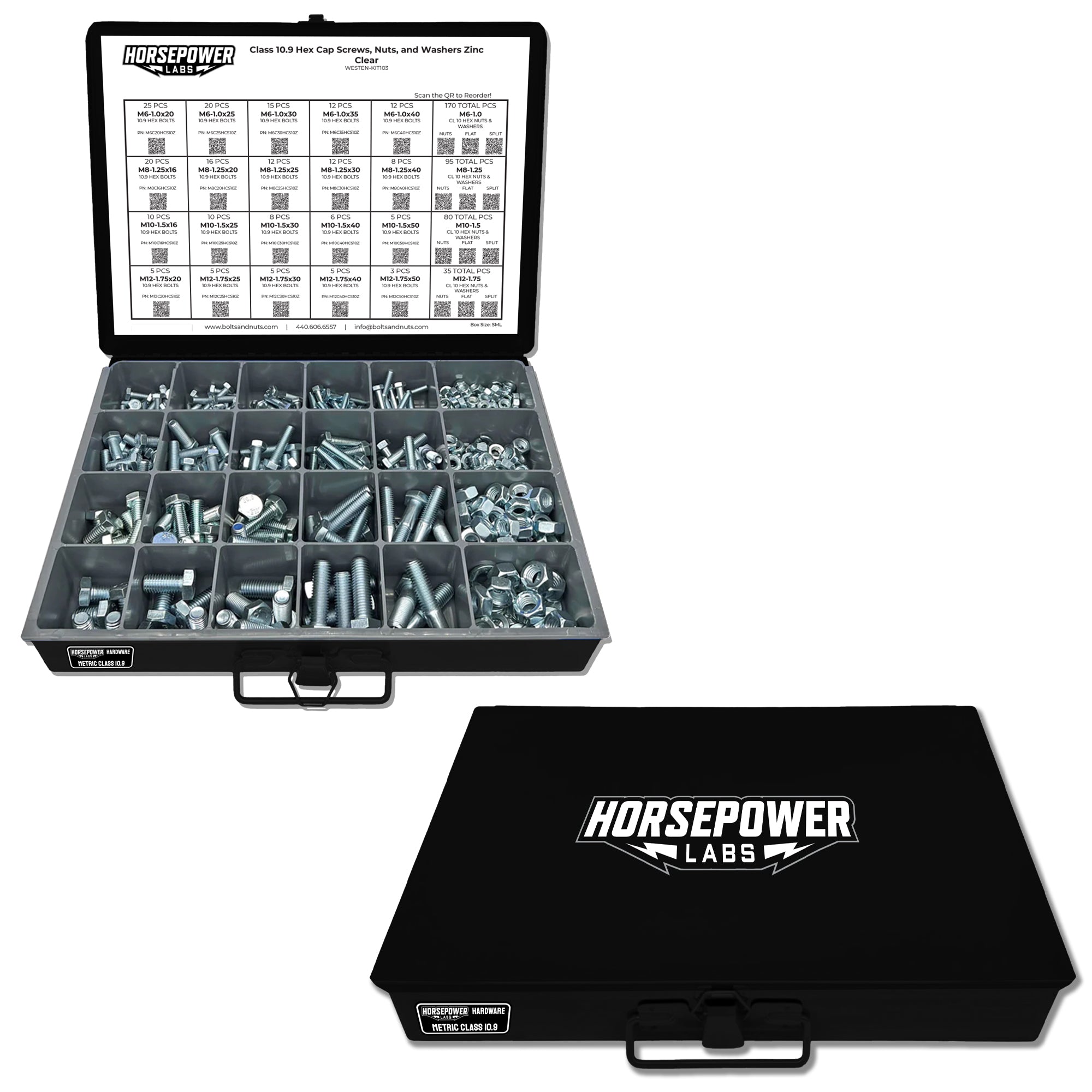 Metric Class 10.9 Coarse Thread Hex Bolt & Nut Kit