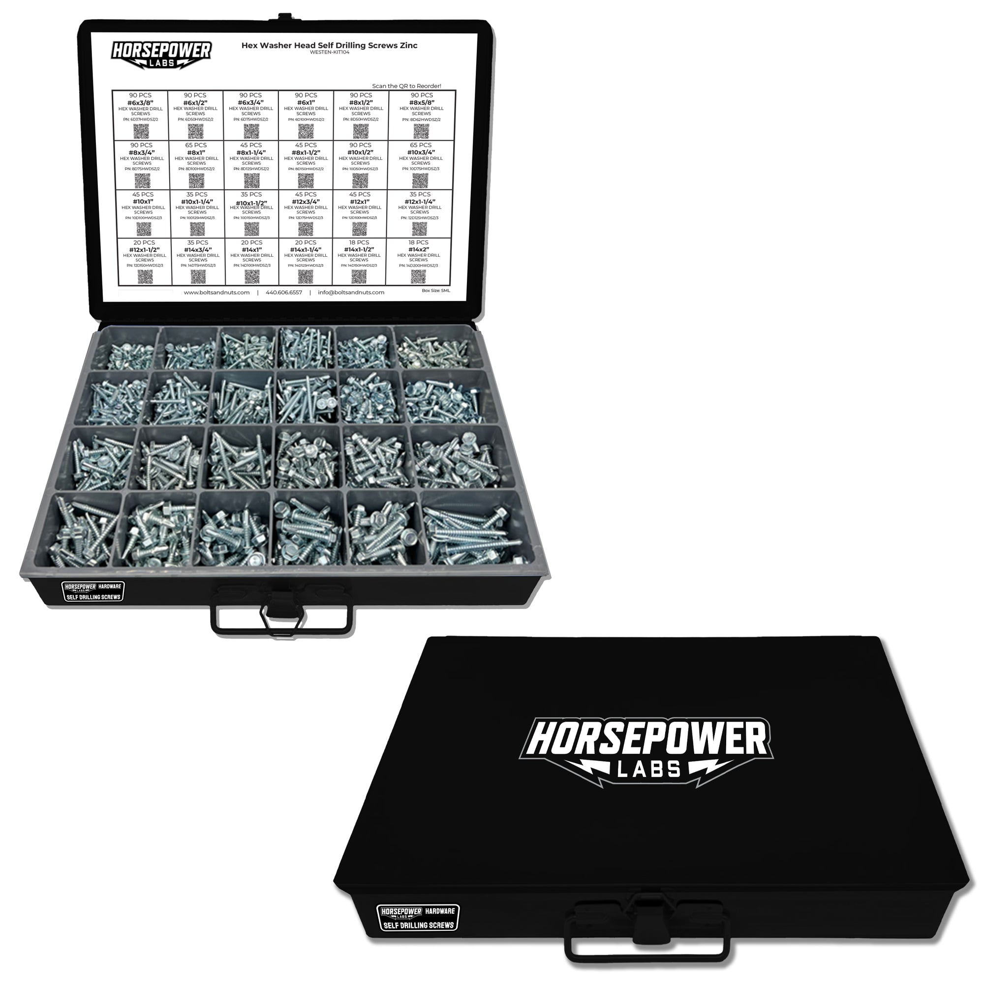 Inch Hex Washer Head Self Drilling Screws Kit