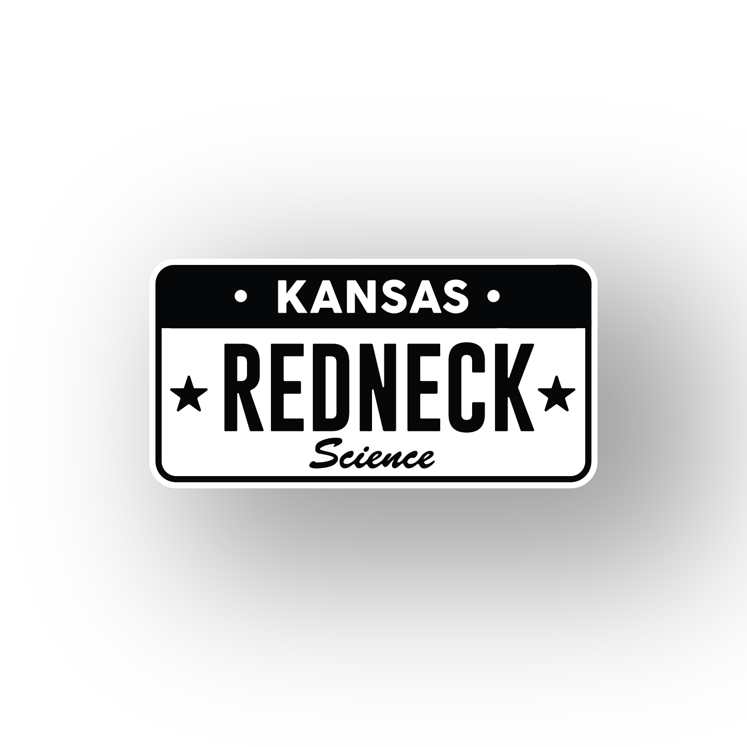 Redneck Science License Plate Sticker