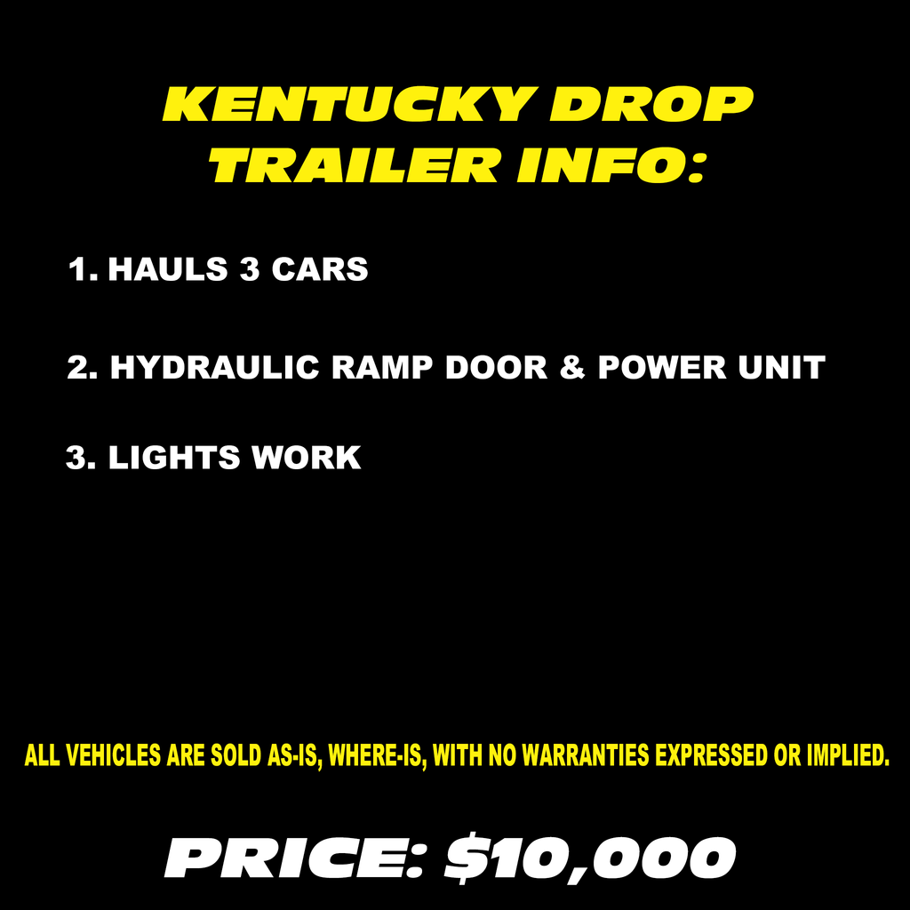 KENTUCKY DROP DECK TRAILER | DEPOSIT ONLY