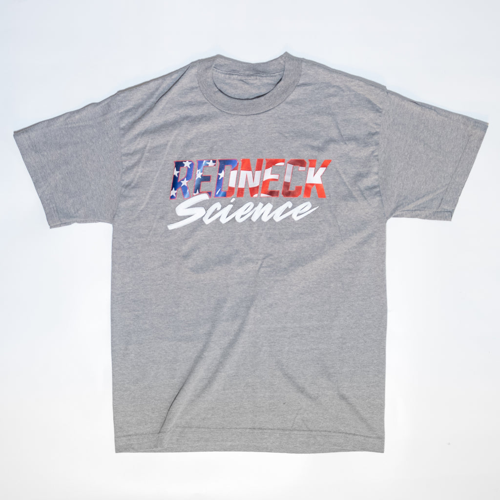 Grey American Redneck Science Tee