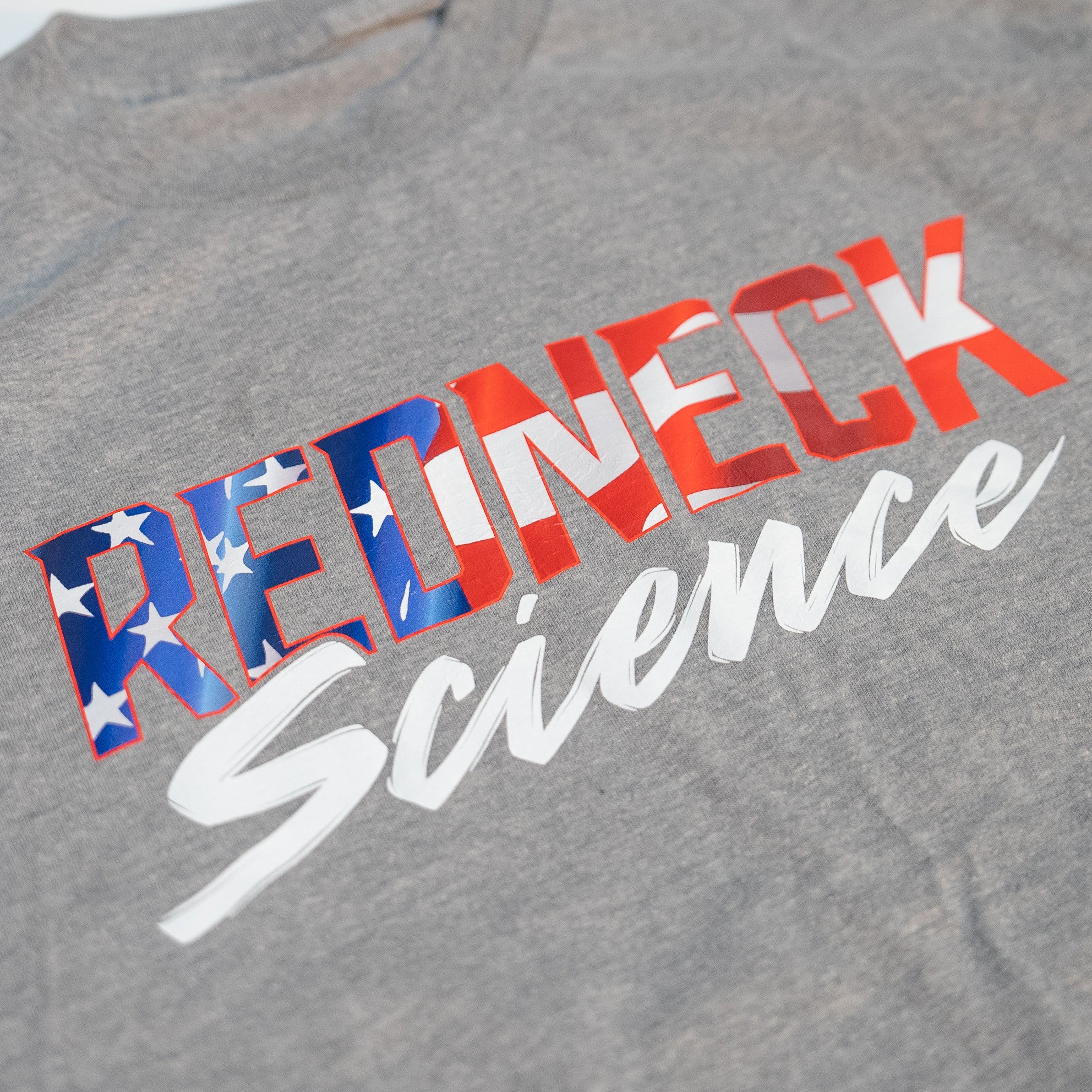 Grey American Redneck Science Tee